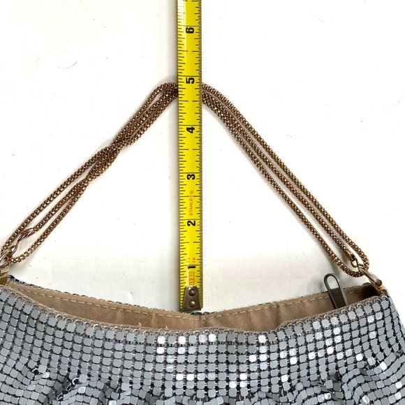 VTG Metal Mesh Evening Purse Handbag Creative Designs of Italy Gray Hong Kong - Picture 15 of 15